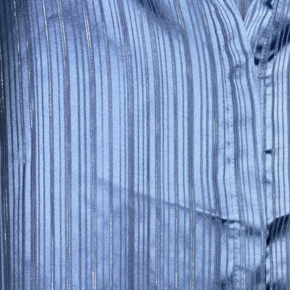 SOLD!! NO LONGER AVAILABLE!!! Button Down Blouse w Silver Accent Thread! - Picture 7 of 9